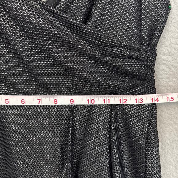 Silence + Noise Womens Black Metallic Dress Sz M Fairygoth Whimsy Sophisticated - Picture 6 of 8
